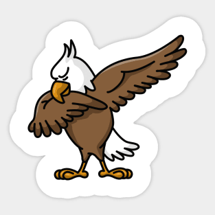 Dabbing dab proud American Eagle coat of arms Sticker